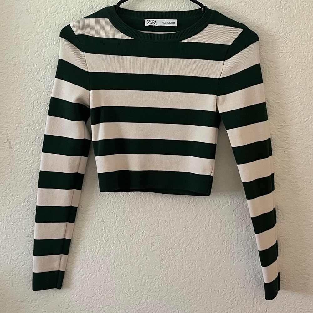 green zara top